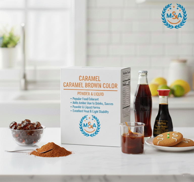 لون بني كراميل بودر وسائل